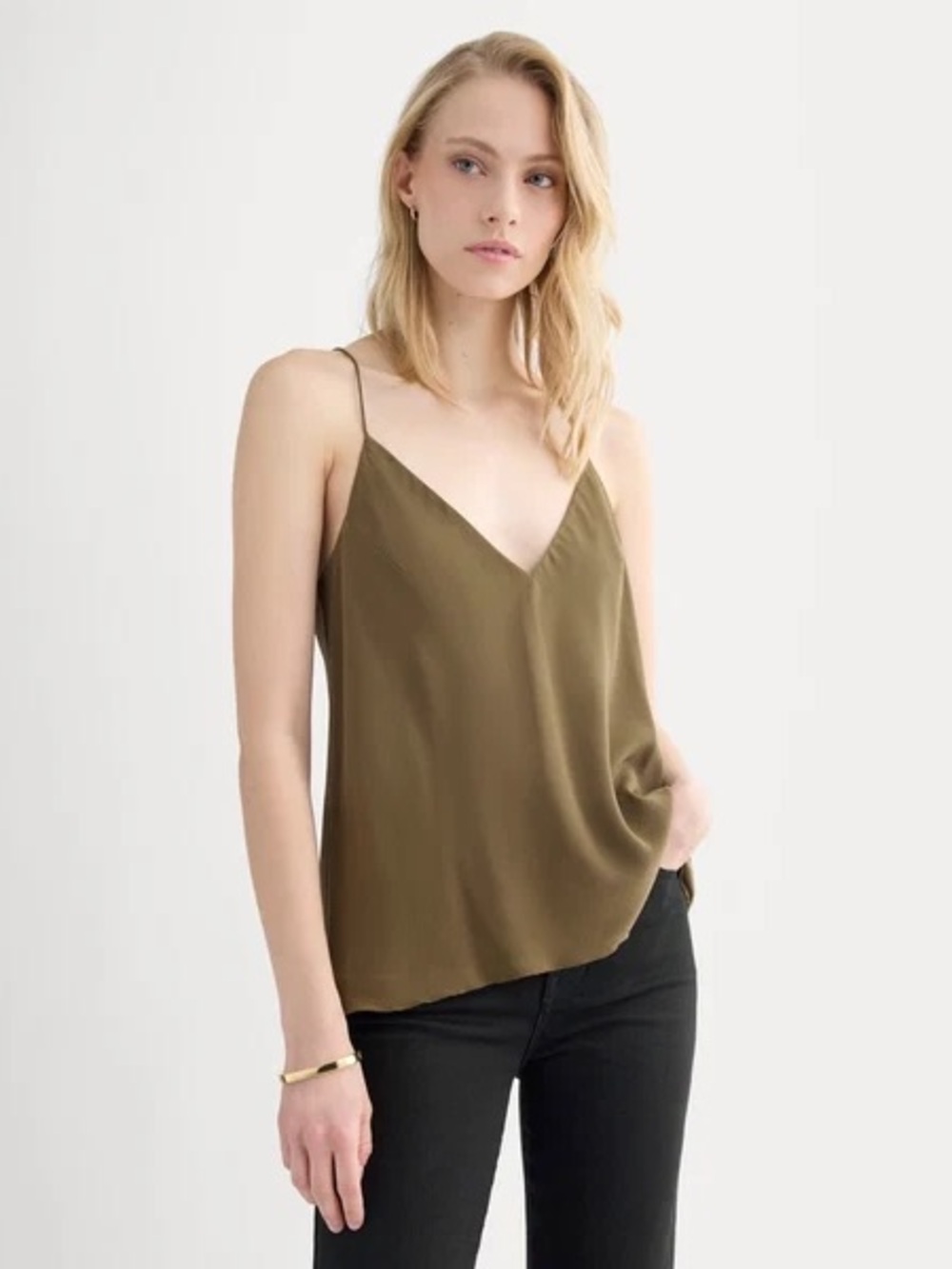 Everlane The Washable 100% Silk Tie-Back Cami